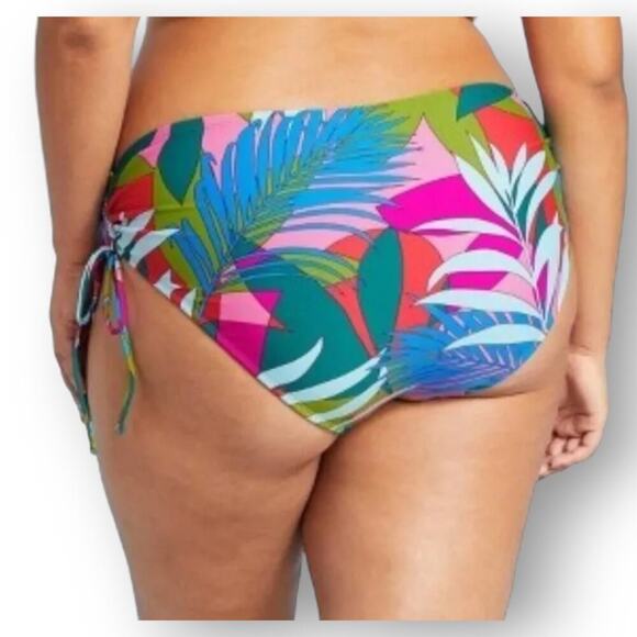 Xhilaration Juniors plus size multicolor Hipster tropical Bikini Bottoms - Picture 4 of 6